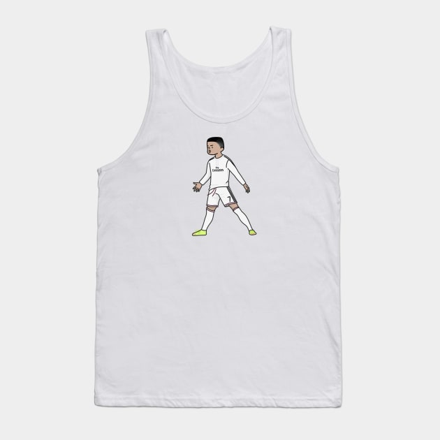 Christiano Ronaldo celebrating cartoon Tank Top by ballooonfish